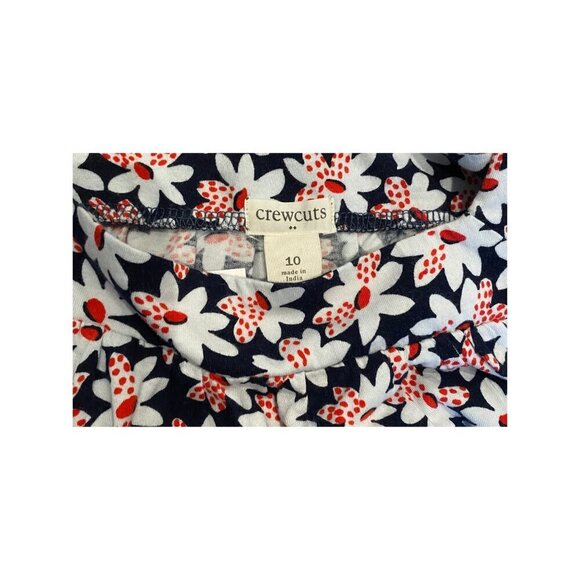 J Crew Crewcuts Navy Blue & Red Floral Top New! - Picture 2 of 2